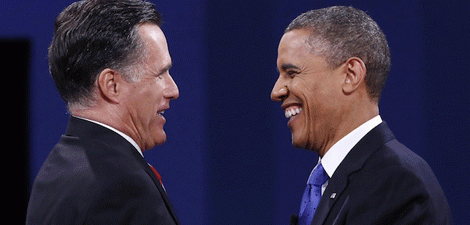 “We’re gonna have to have a president who can work across the aisle,” Romney said in his closing statement in...